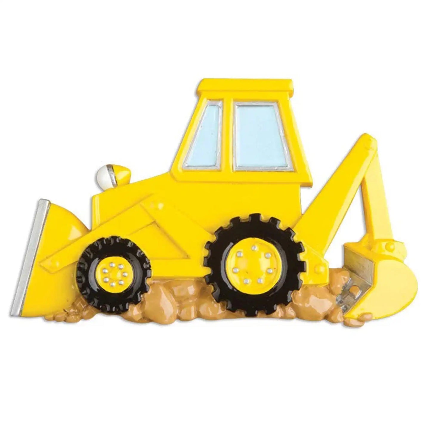 Back Hoe Digger Christmas Ornament