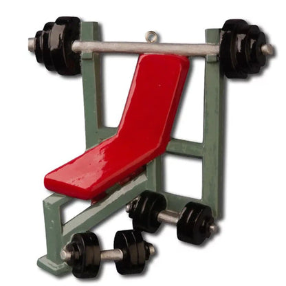 Weight Lifting Bench Christmas Ornament