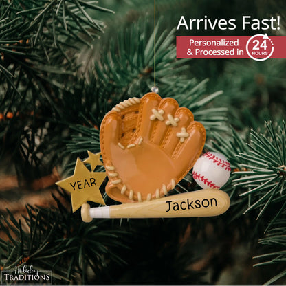 Baseball Fun Christmas Ornament