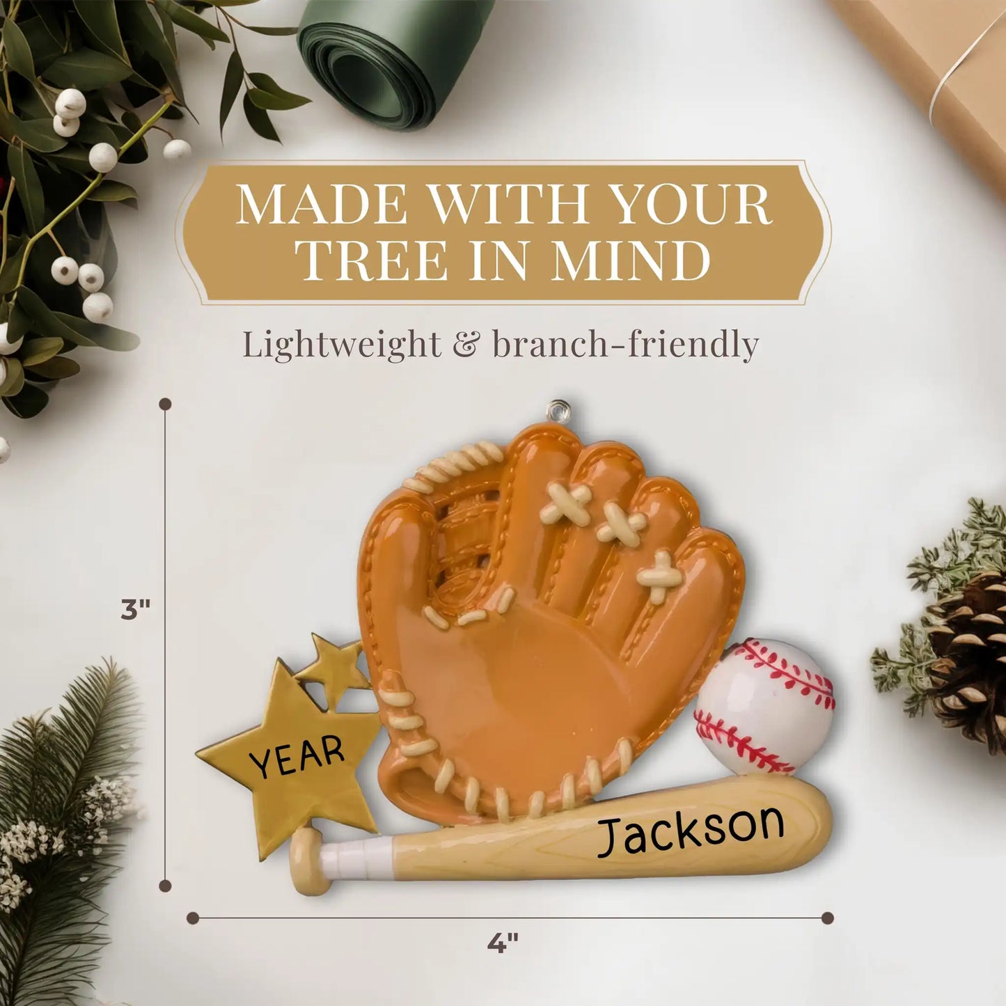 Baseball Fun Christmas Ornament