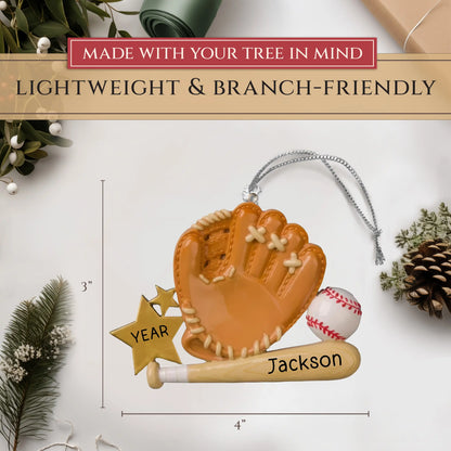 Baseball Fun Christmas Ornament