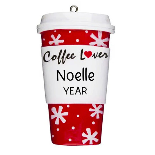 Coffee Lover Cup Christmas Ornament