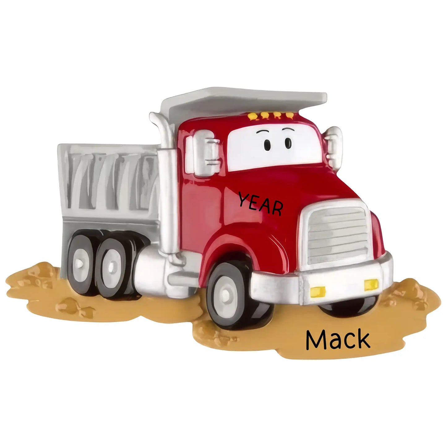 Construction Dump Truck Christmas Ornament