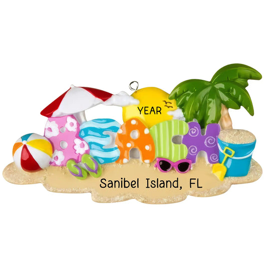 Beach Fun Christmas Ornament