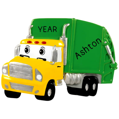 Garbage Truck Christmas Ornament