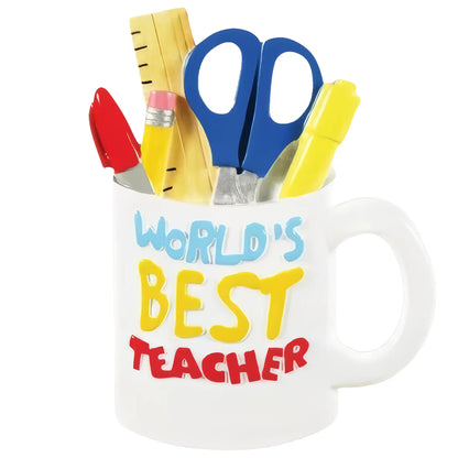 Best Teacher Mug Christmas Ornament