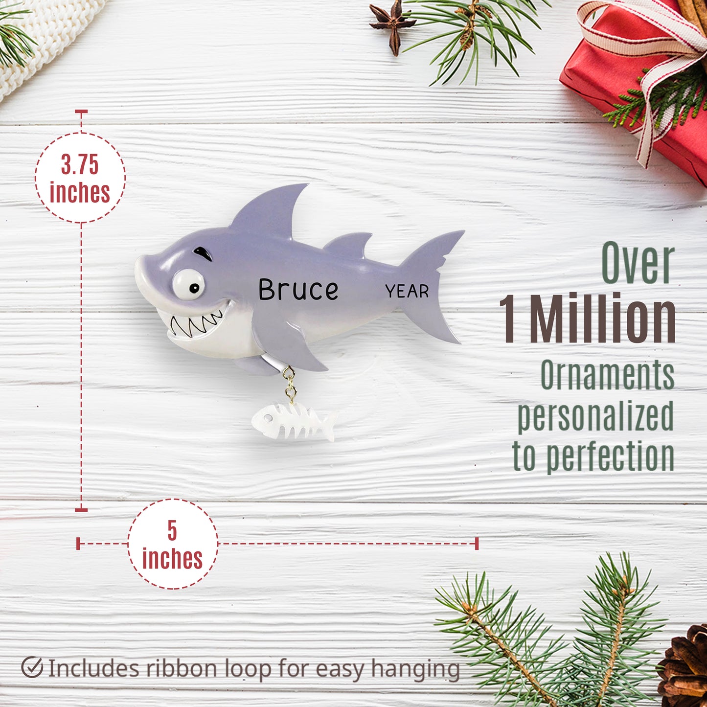 Shark Christmas Ornament