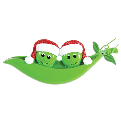 Two Peas In A Pod Christmas Ornament