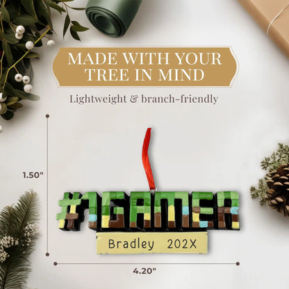 Minecraft #1 Gamer Personalized Ornament