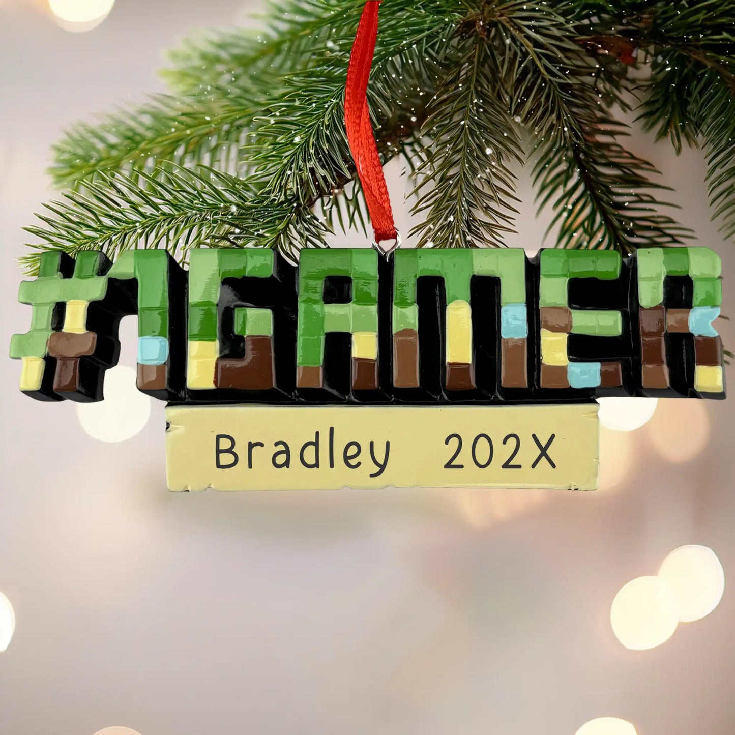 Minecraft #1 Gamer Personalized Ornament