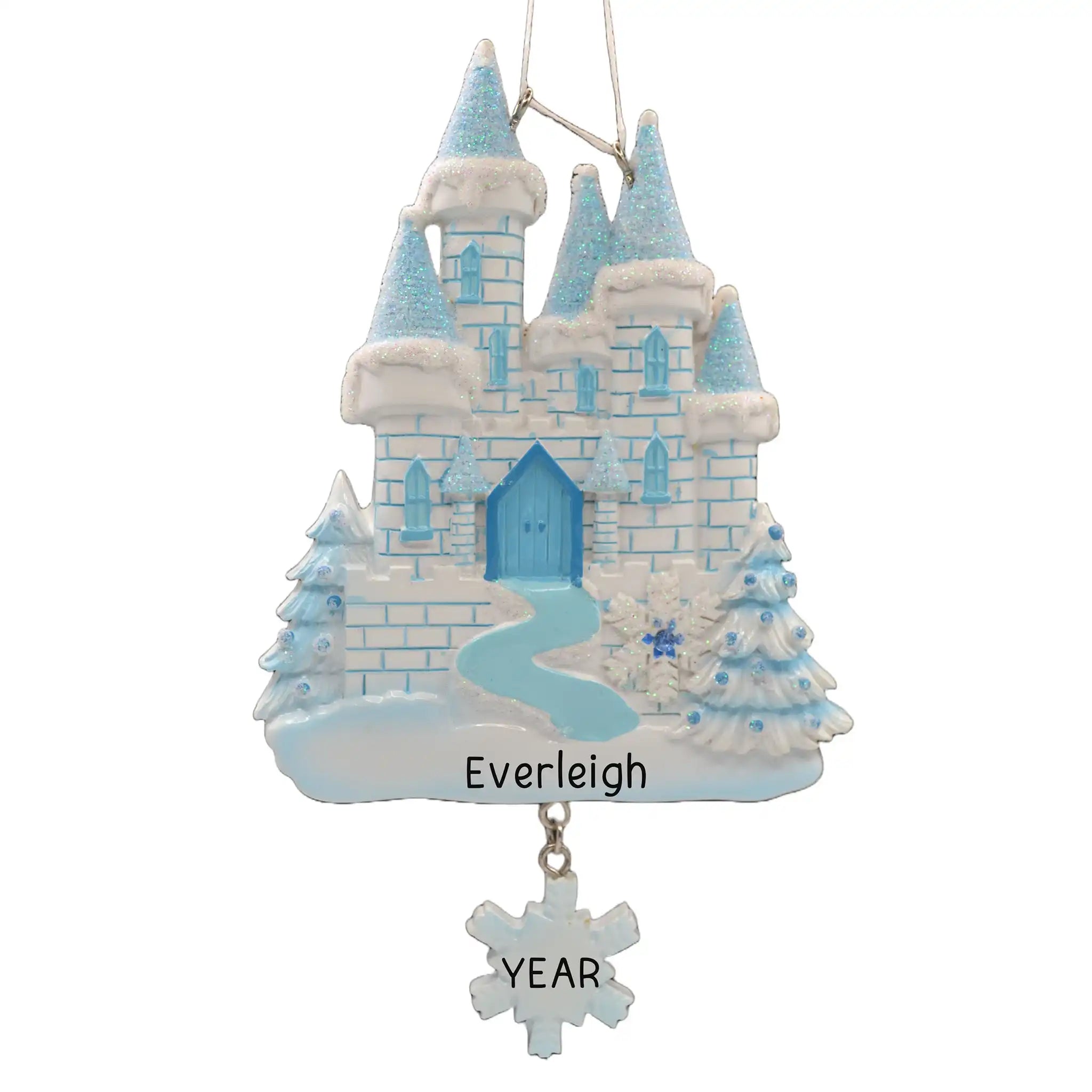 Frozen Ice Castle Personalied Ornament