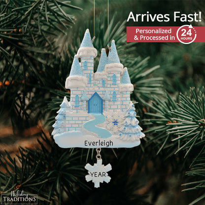 Frozen Ice Castle Christmas Ornament