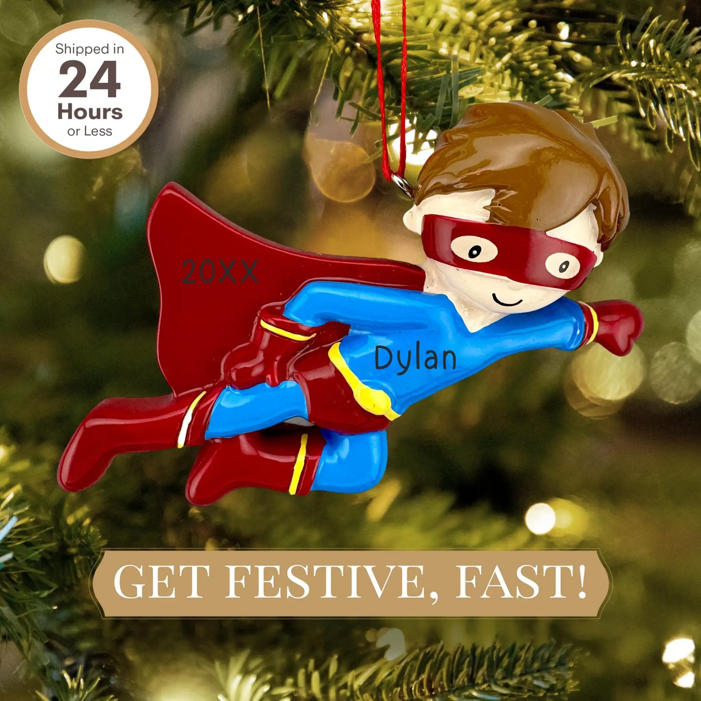 Adorno personalizado de superhéroe