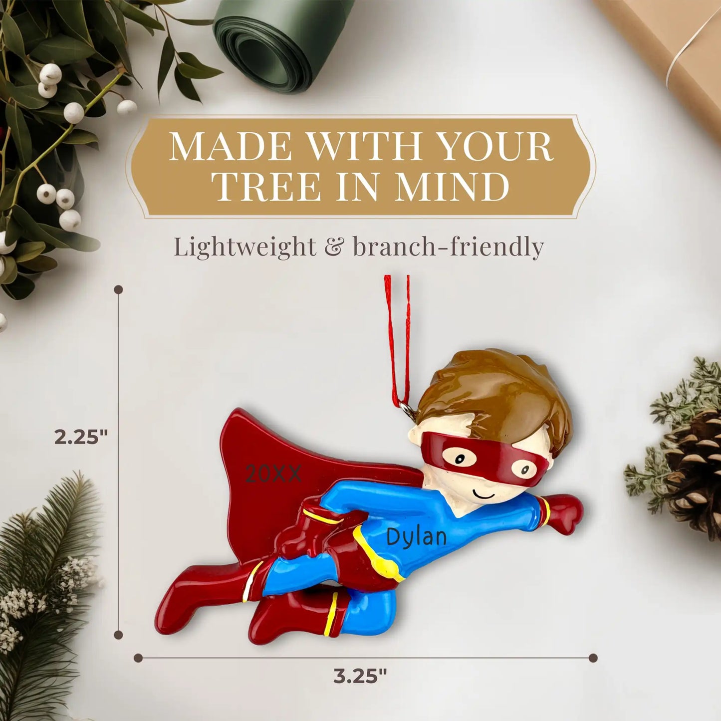 Adorno personalizado de superhéroe