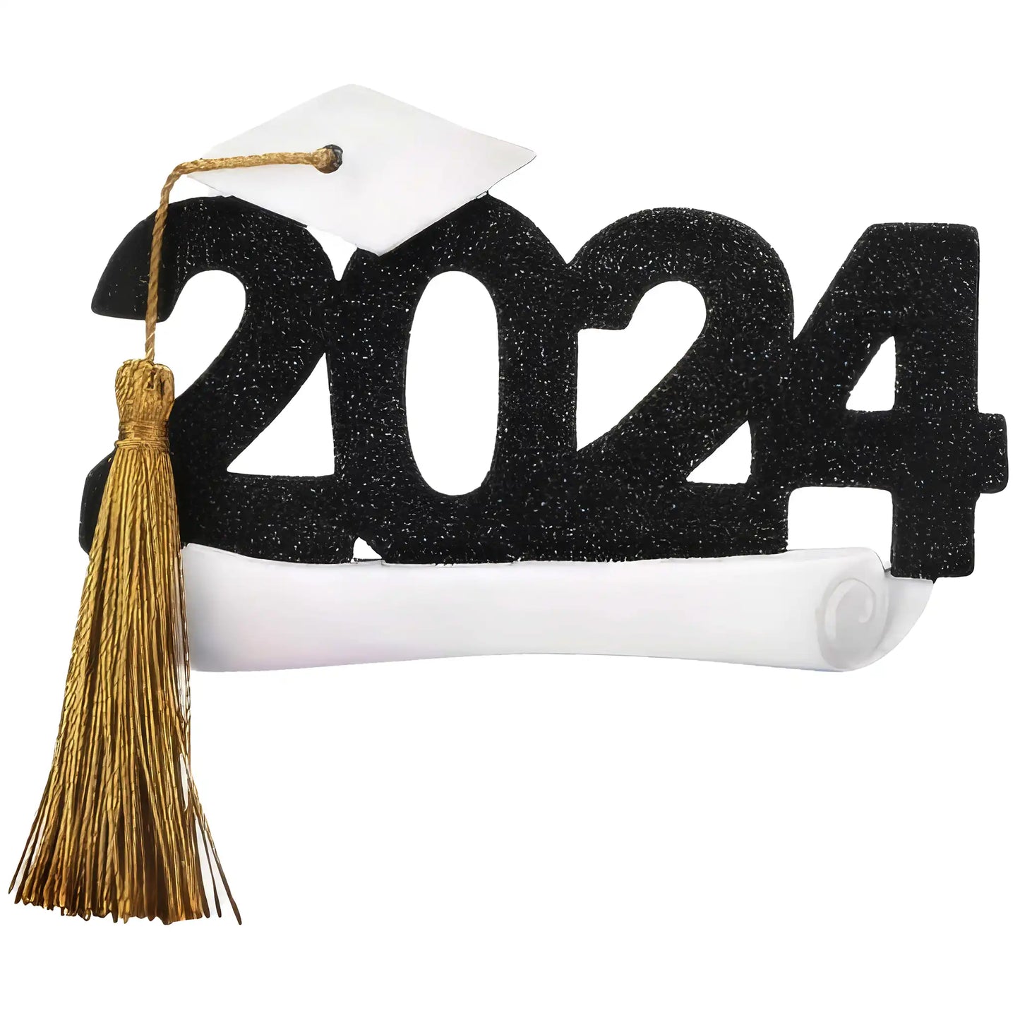 2024 Graduation Black Christmas Ornament