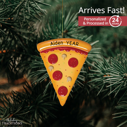 Pizza Christmas Ornament - Slice Pepperoni