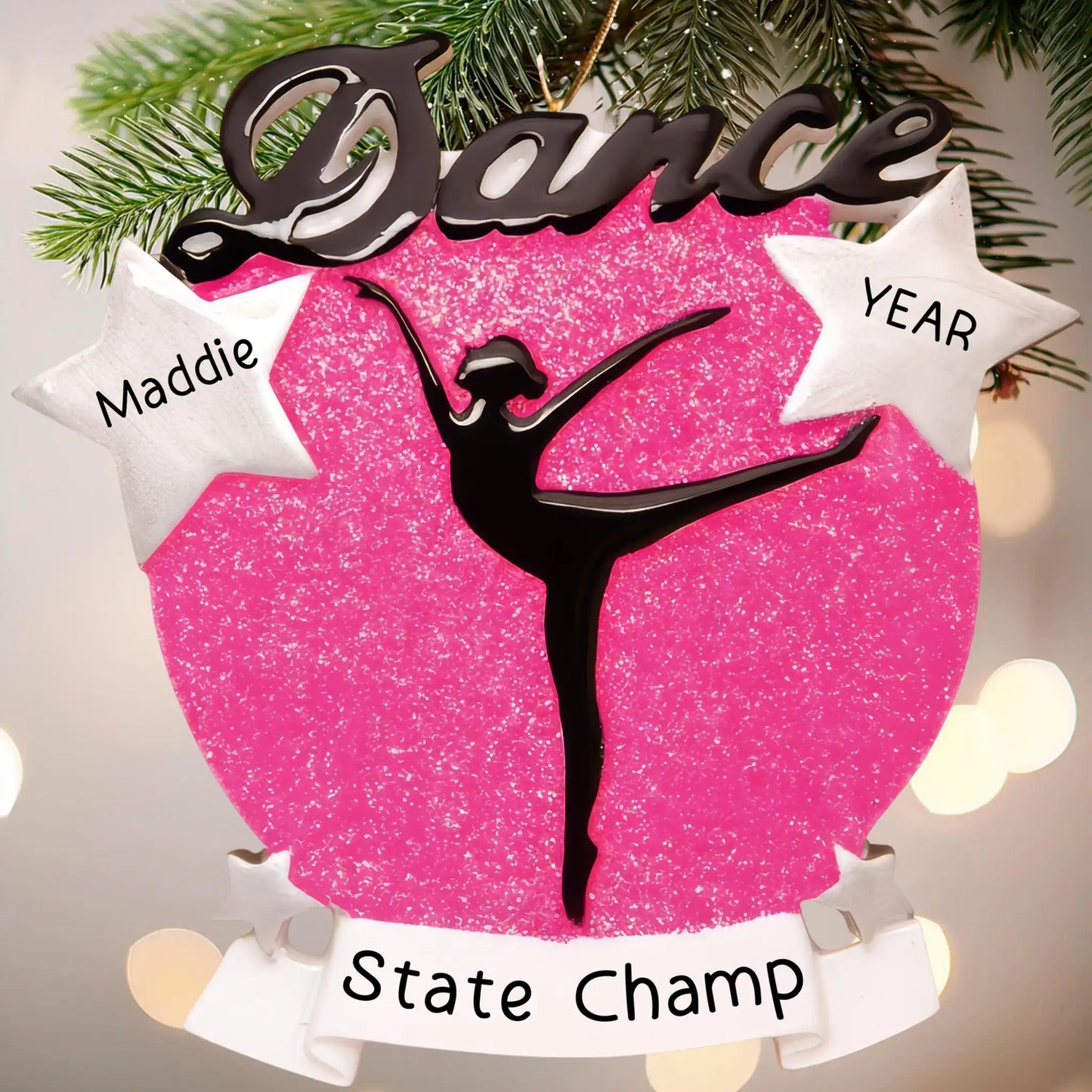 Adorno personalizado con silueta de baile