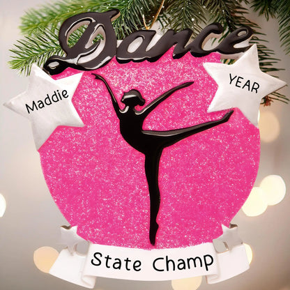 Adorno personalizado con silueta de baile