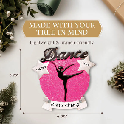 Adorno personalizado con silueta de baile