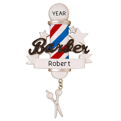 Barber Christmas Ornament