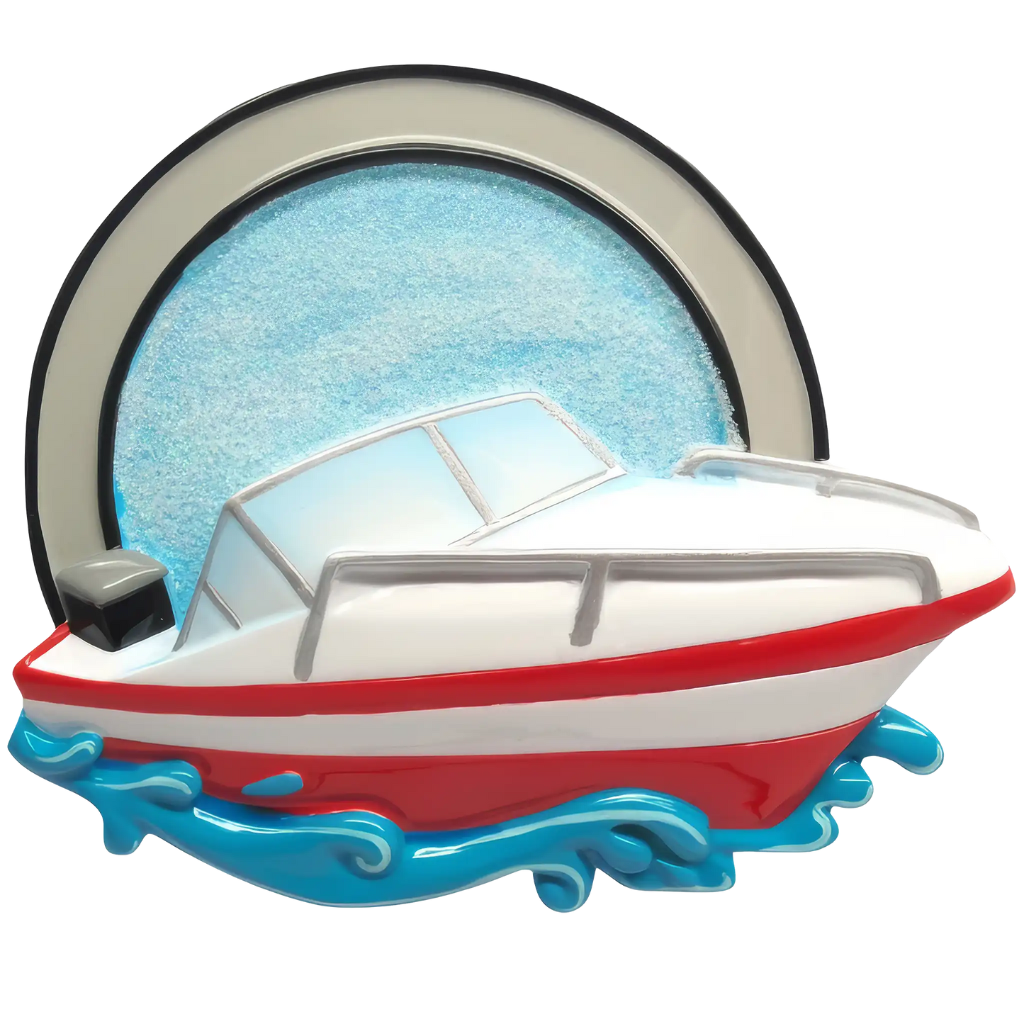 Speed Boat Christmas Ornament