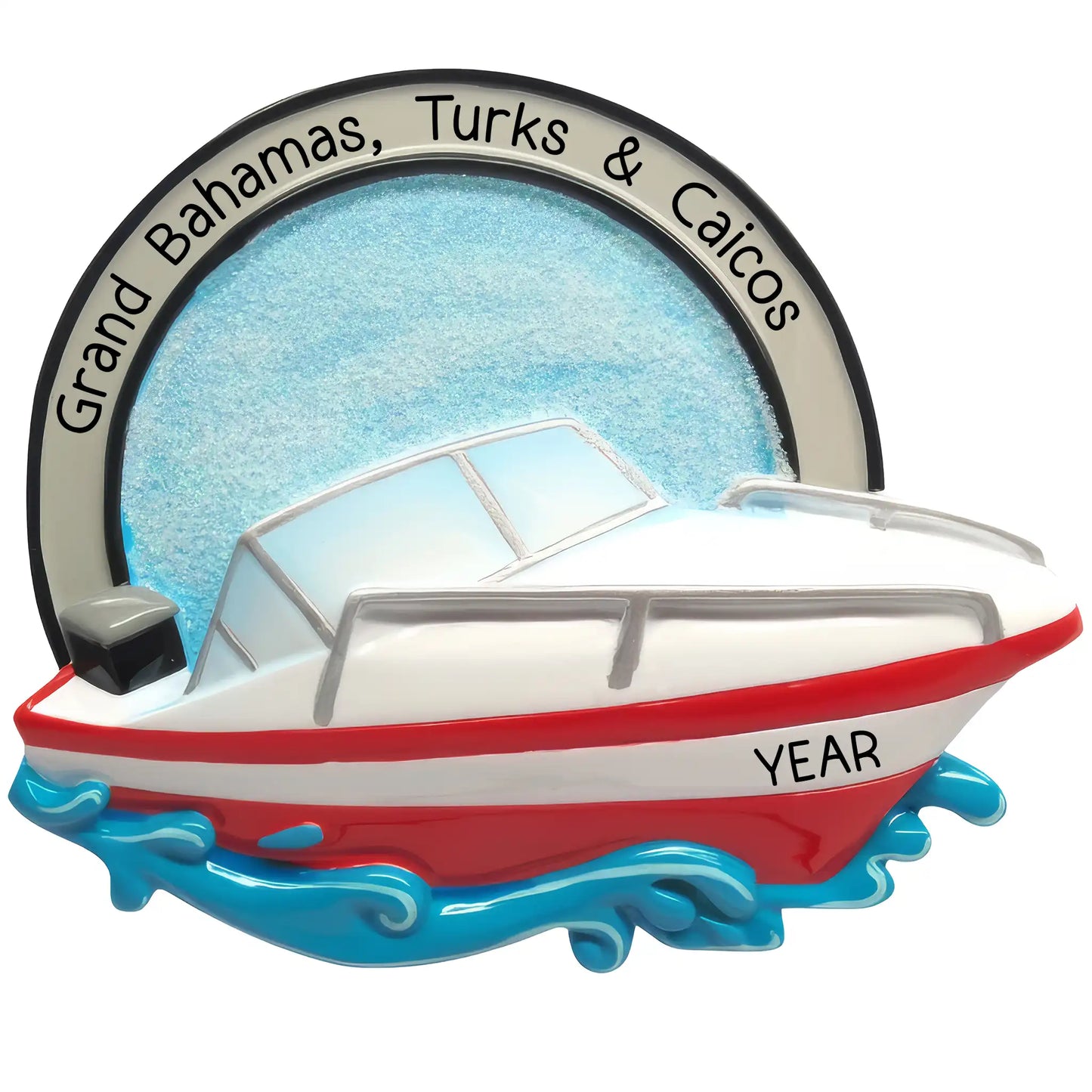 Speed Boat Personalized Ornament