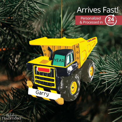 Dump Truck XL Christmas Ornament