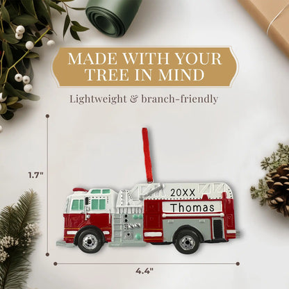Fire Truck Personalized Ornament