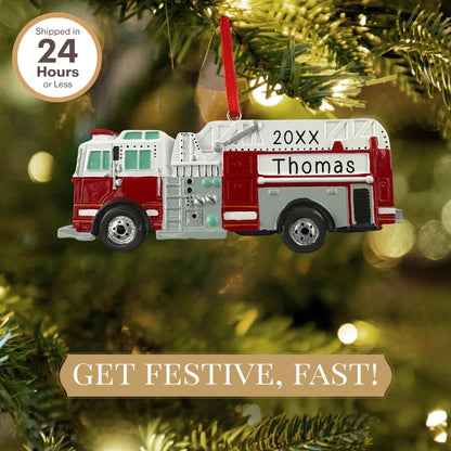 Fire Truck Personalized Ornament