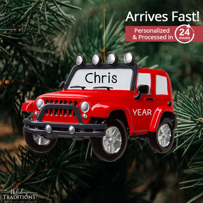 Jeep 4X4 - Red Christmas Ornament