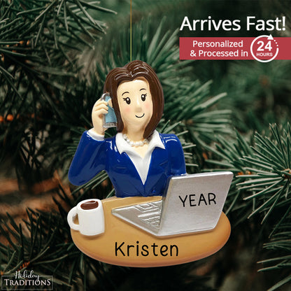 Business Woman Christmas Ornament - First Job