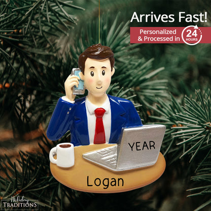 Business Man Christmas Ornament - First Job