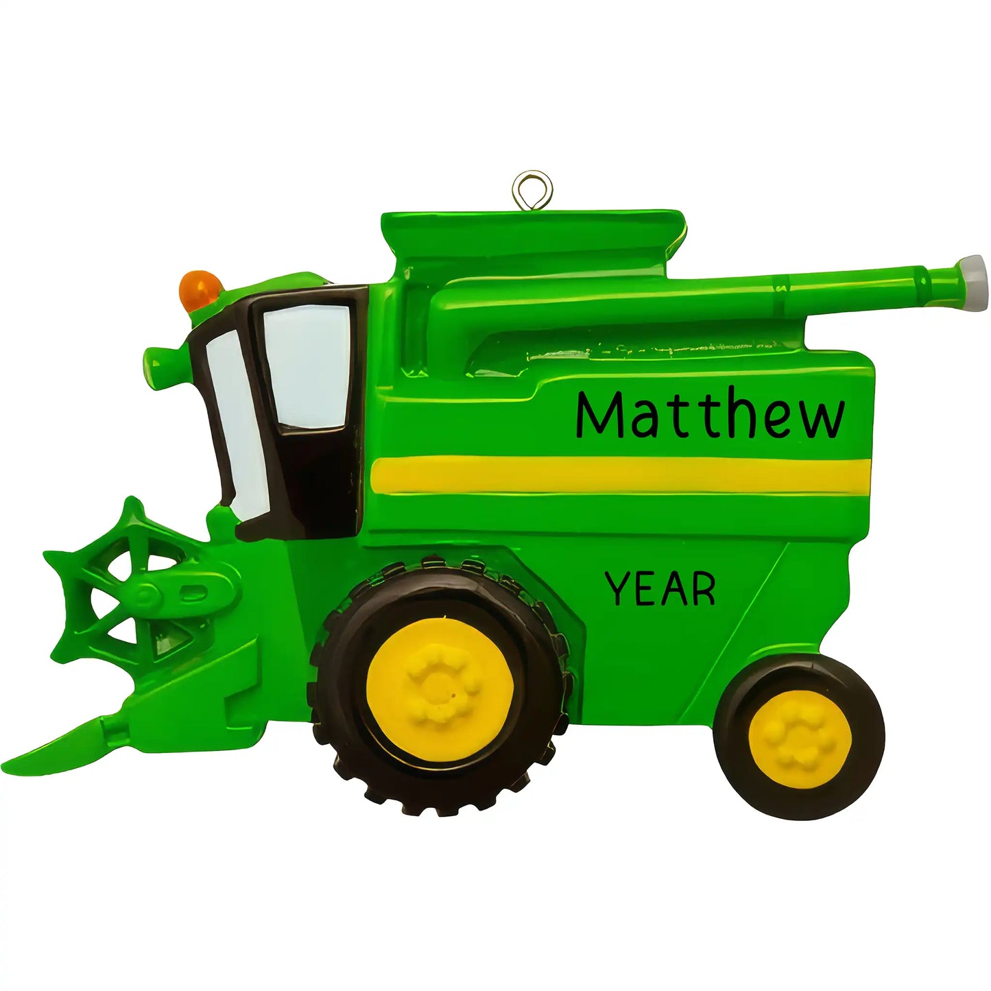 Combine Harvester Farmer Christmas Ornament