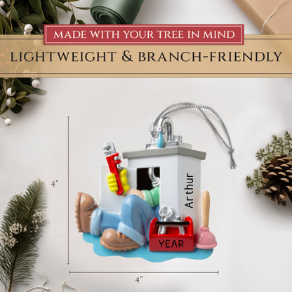 Plumber Christmas Ornament