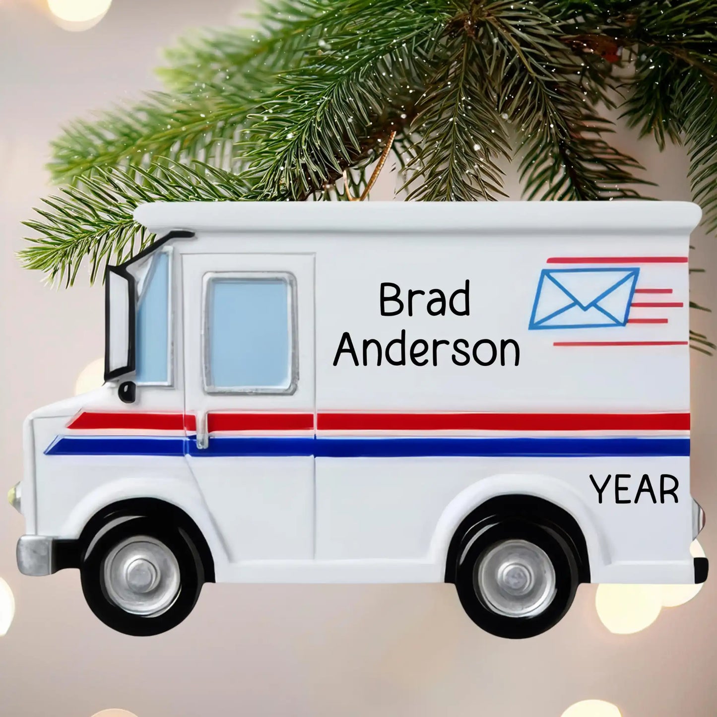 Adorno personalizado de camión de correos de cartero 