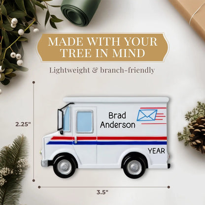 Adorno personalizado de camión de correos de cartero 