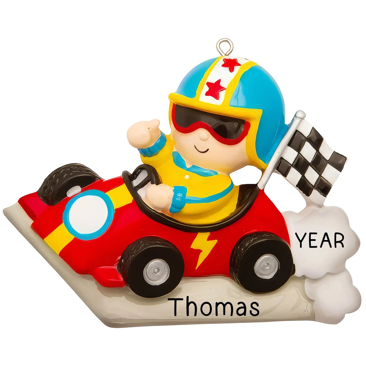 Go-Kart Race Car Christmas Ornament