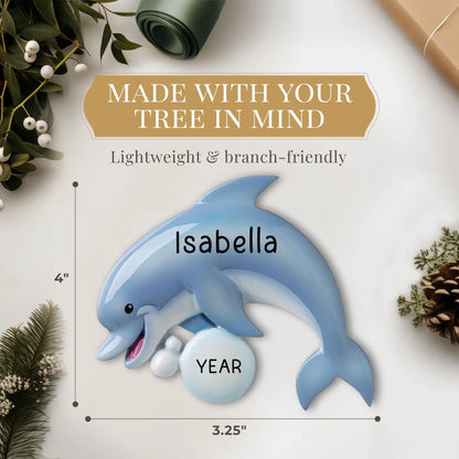 Dolphin Fun Christmas Ornament