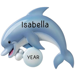 Personalized Dolphin Fun Christmas Ornament
