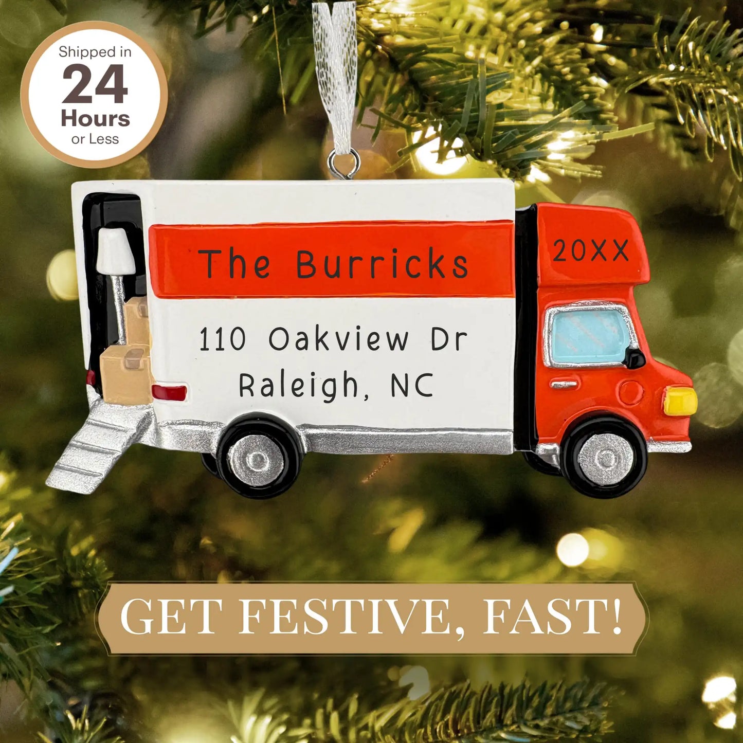 Moving Truck Personalized Ornament