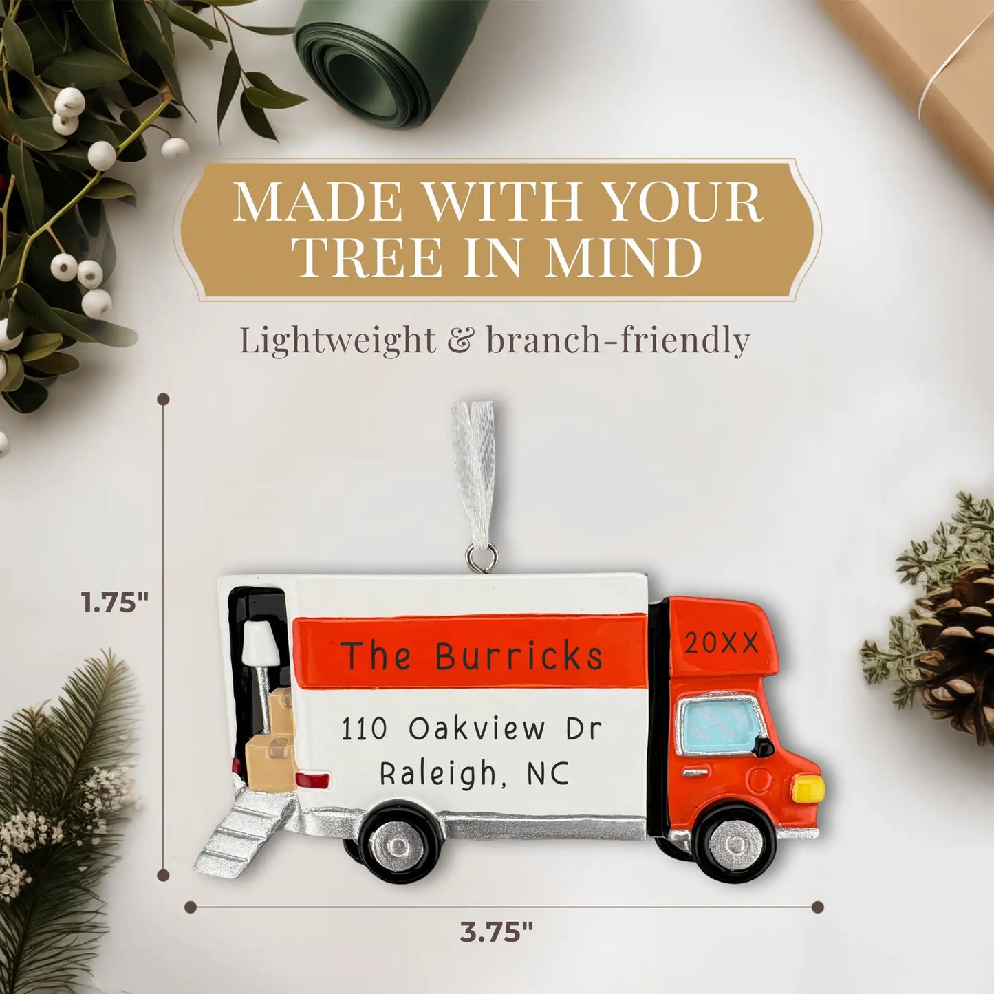 Moving Truck Personalized Ornament