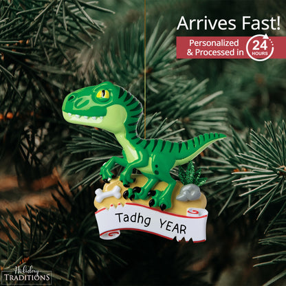 Dinosaur T-Rex Christmas Ornament - Banner