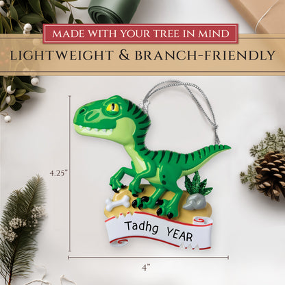 Dinosaur T-Rex Christmas Ornament - Banner