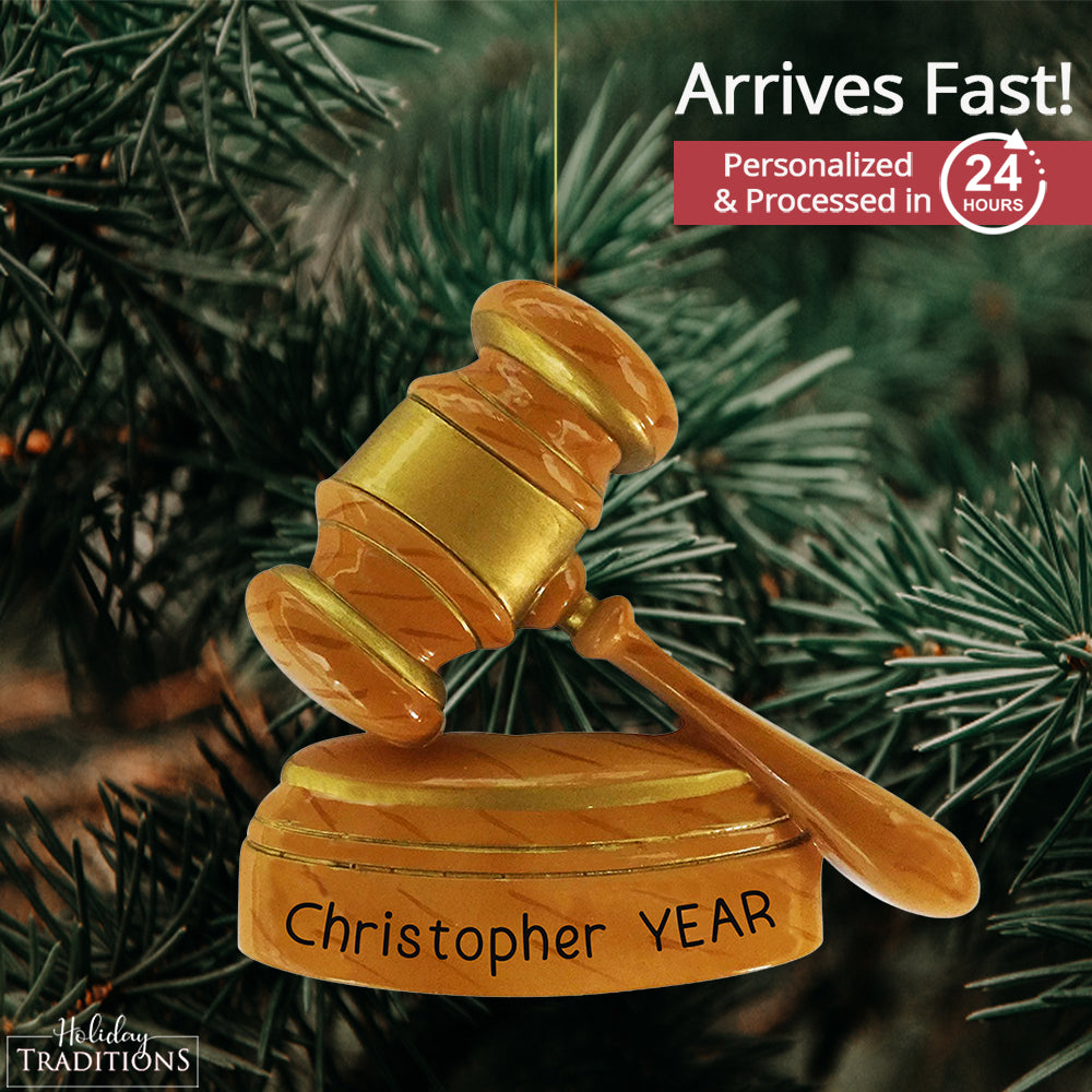 Judge / Attorney Christmas Ornament