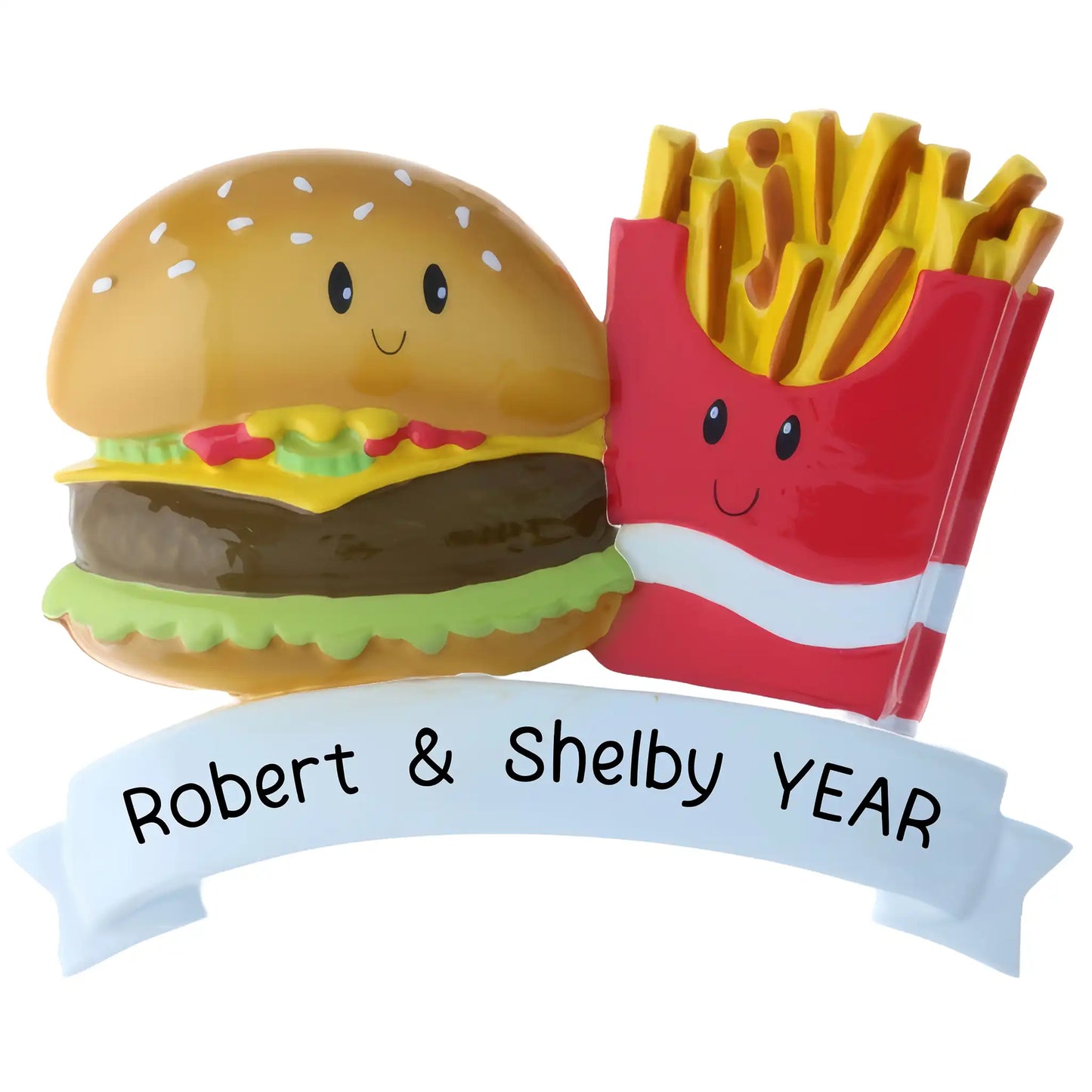 Burger & Fries Christmas Ornament