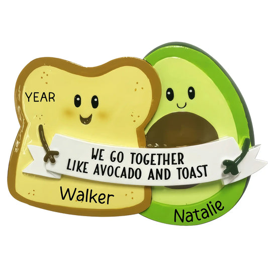 Avocado & Toast Christmas Ornament