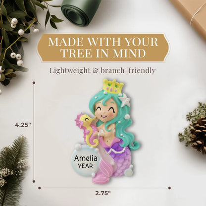 Mermaid Girl Christmas Ornament