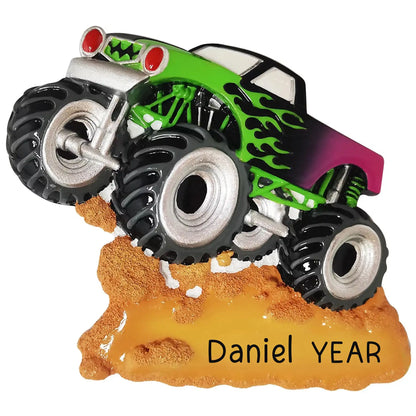 Grave Digger Monster Truck Muddin' Christmas Ornament