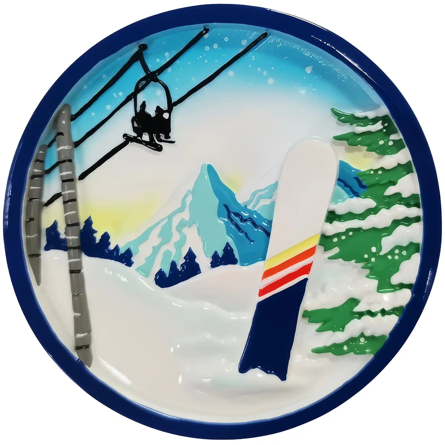 Snowboarding Personalized Ornament - Round