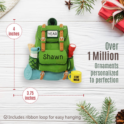 Hiking Backpack Christmas Ornament